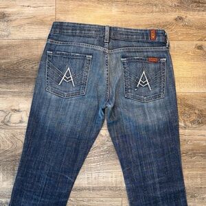 7 For All Mankind Blue Flare Jeans